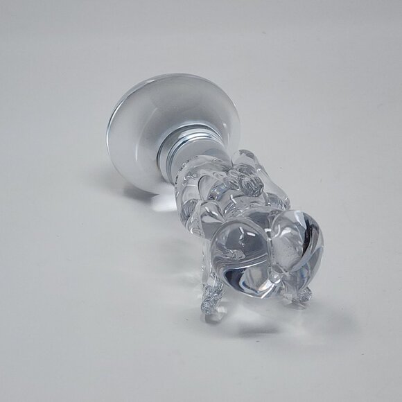 VTG MCM Crystal Angel Figure Paperweight Signed Jon 76 5.75" - Picture 11 of 13